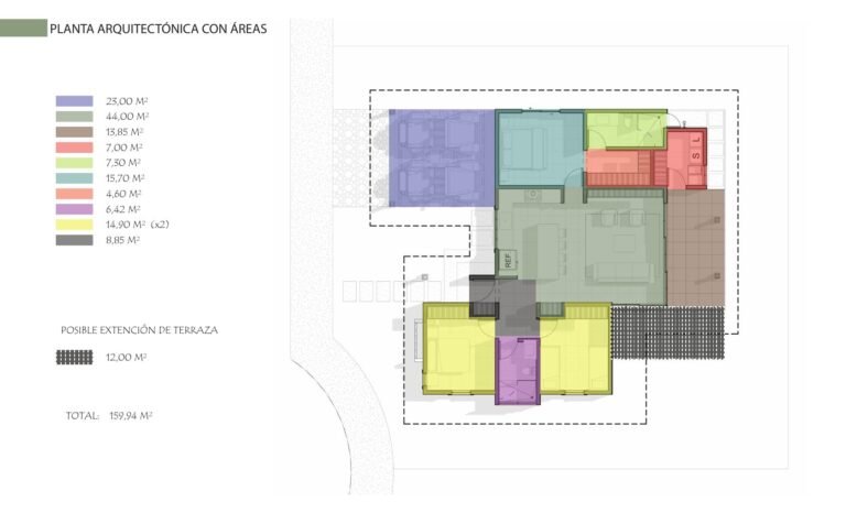 Lote en venta en Condominio La Tajona de 417 m² con anteproyecto de casa